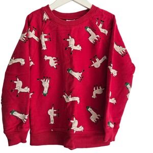 Hanna Andersson Kids Red Alpaca‎ Sweatshirt US 6-7 Euro 120 Cute